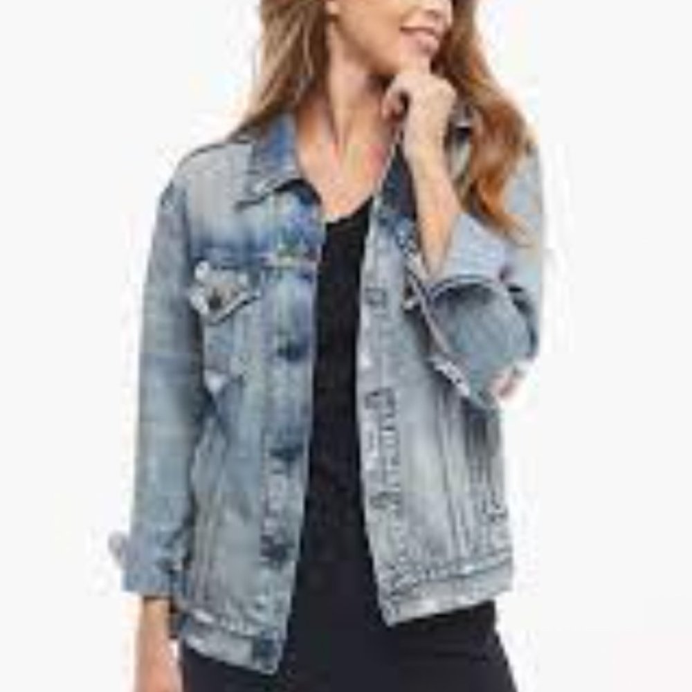 Able Merly Denim Jacket Distressed Sz XXS